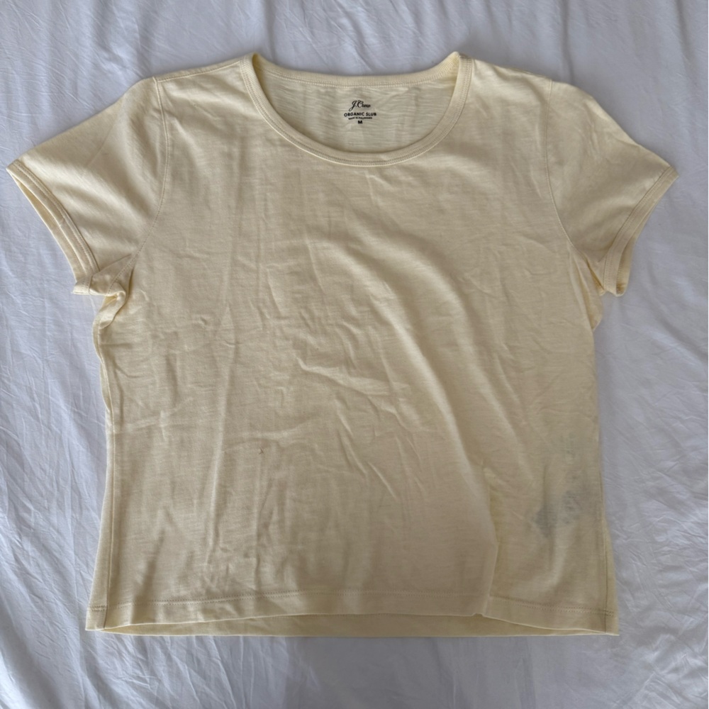 Women’s J.Crew Organic Slub T-Shirt in Butter Yellow